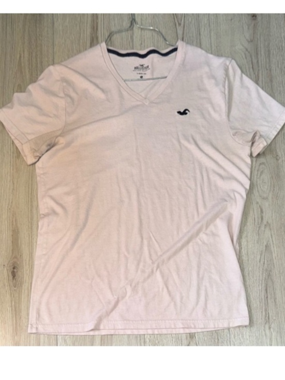 Hollister light pink short sleeve shirt top